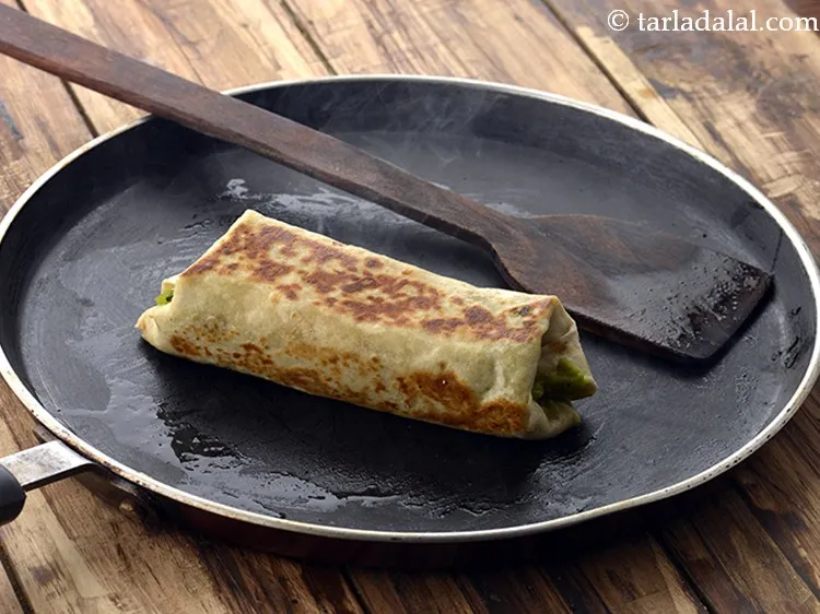 Step 39 – Place the fajita on it and cook on a medium flame for 2 minutes till …