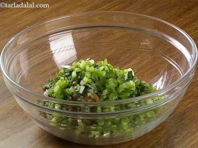 Step 5 – Add finely chopped capsicum. You can even toss in finely chopped bell peppers to make …