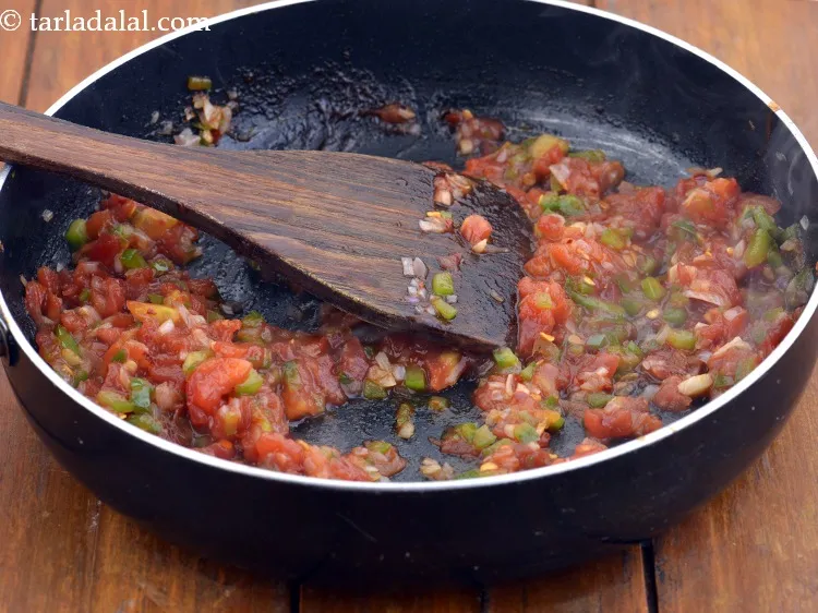 Step 20 – Mix well and cook on a medium flame for 1 minute, while stirring occasionally.&nbsp;