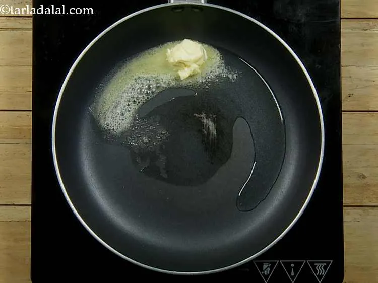 Step 2 – Heat the oil and butter in a broad non-stick pan. By mixing oil and butter …