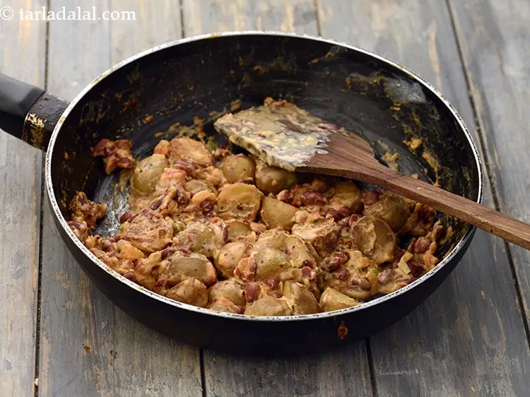 Step 36 – Mix well and cook on a medium flame for another 2 to 3 minutes, while …