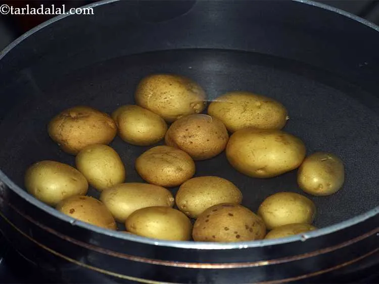 Step 3 – Do not peel the baby potatoes before boiling. The cooked skin of baby potatoes has …