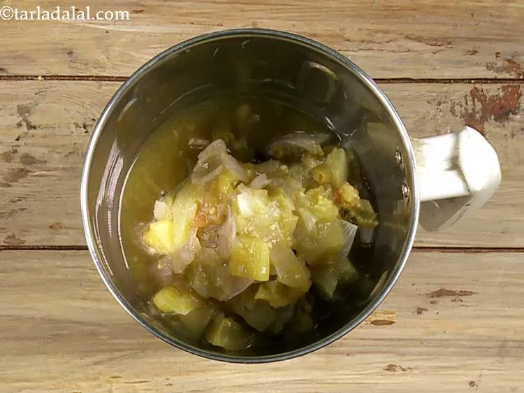 Step 39 – Allow the mixture to cool completely and transfer the mixture to a blender.