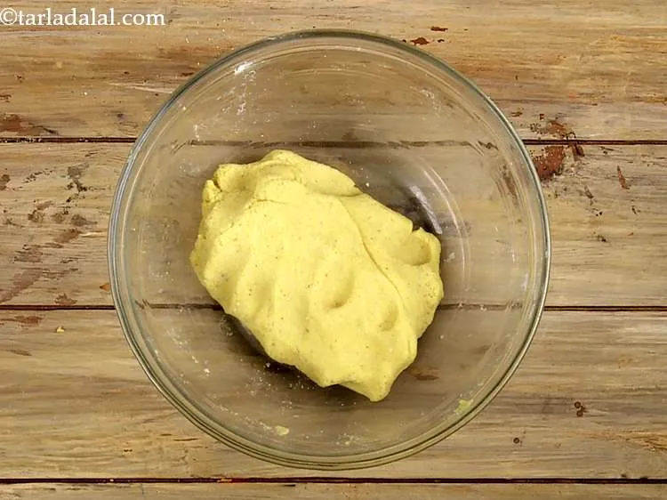 Step 5 – Knead the flours into a semi-soft dough using enough water. The dough shouldn&rsquo;t be too …