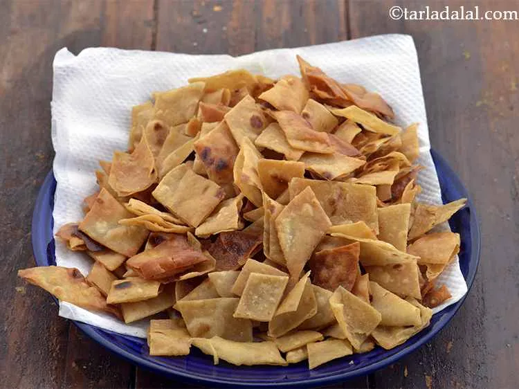 Step 20 – Drain on an absorbent paper. You can check the crispiness of the chips by breaking …