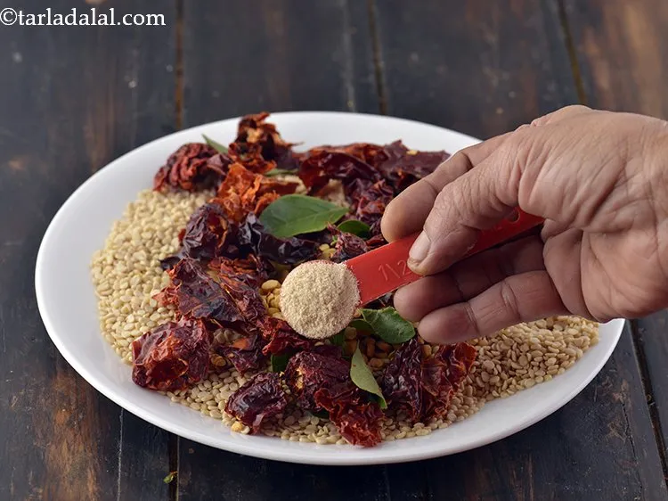 Step 15 – Add the asafoetida.