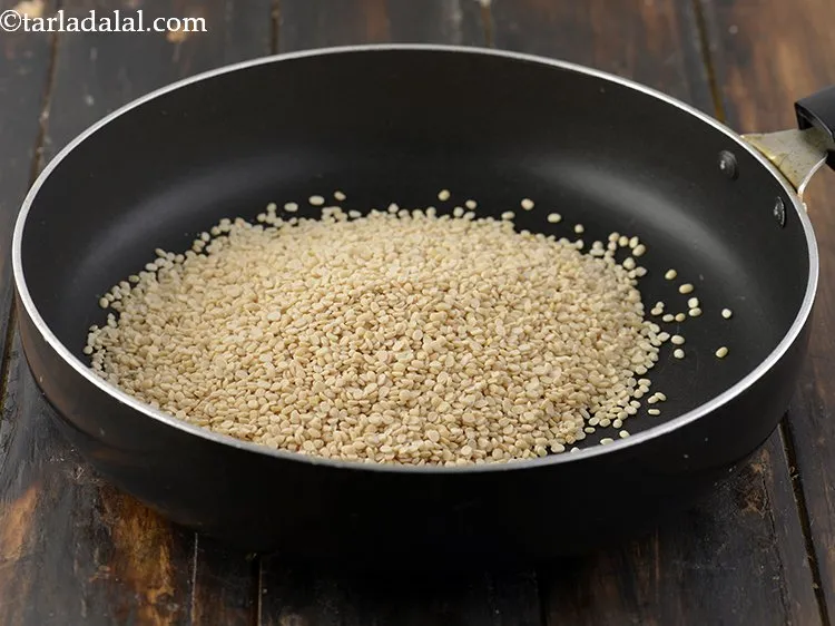 Step 3 – For the <strong>podi chutney recipe</strong>, heat a broad non-stick pan until hot, then adjust the …