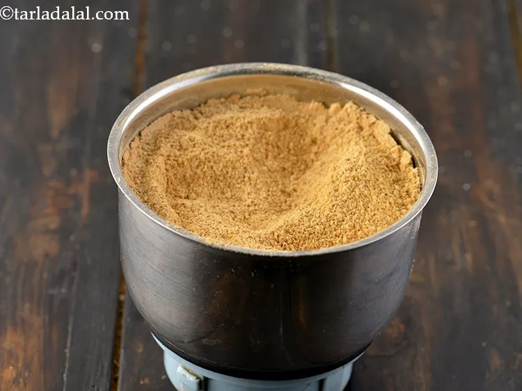 Step 15 – Blend&nbsp;<strong>Idli Podi</strong>&nbsp;to a slightly coarse powder. Do not grind at a stretch or it will …