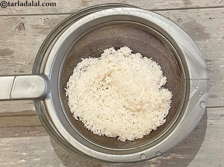 Step 27 – Strain the water out using a sieve.