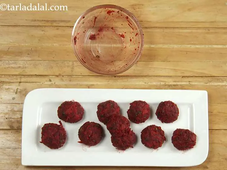 Step 13 – Roll each portion into 25 mm. (1?) flat round tikki. You can roll them into …