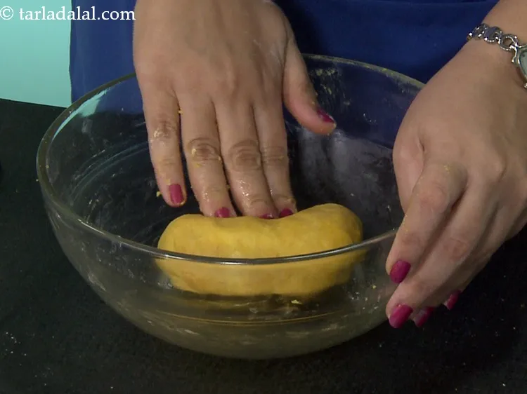 Step 12 – Knead well again to make it smooth.&nbsp;