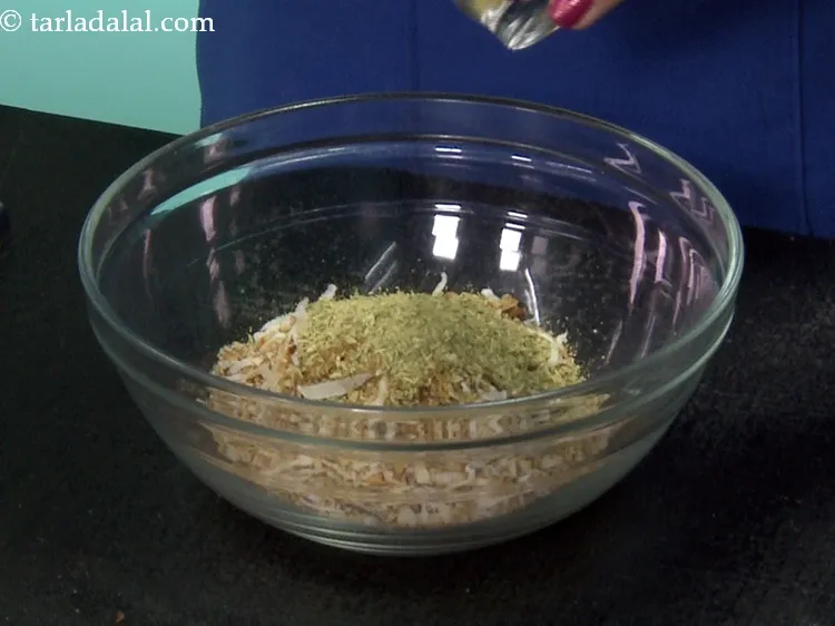 Step 25 – Add 1 tbsp&nbsp;coarsely&nbsp;<a href="https://www.tarladalal.com/glossary-crushed-fennel-seeds--2347i">powdered fennel seeds (saunf)</a>.