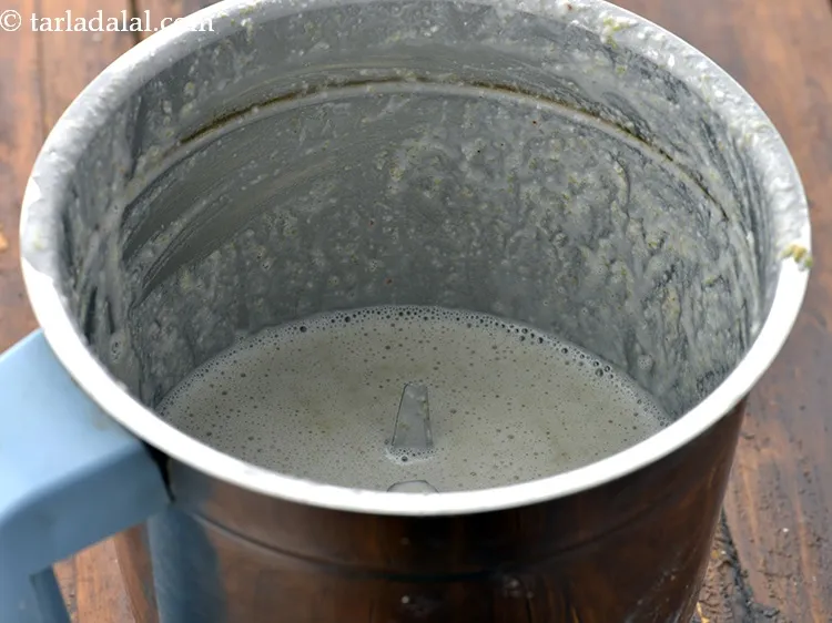 Step 20 – For the batter of <strong>mini carrot cabbage and buckwheat pancake</strong>, add the drained buckwheat in …