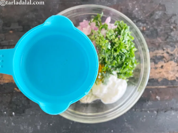 Step 21 – Add enough water to make a batter. <strong>You will need 3/4 cup of water, though …