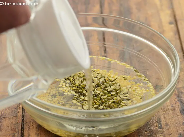 Step 8 – Wash both the dals with clean water.