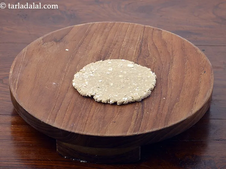 Step 24 – Roll a portion of the dough into a 87 mm. (3&frac12;&rdquo;) diameter circle.