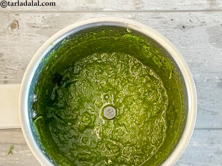 Step 23 – Pulse for 30 to 45 seconds. Then just mix the <strong>mint coriander chutney | coriander …