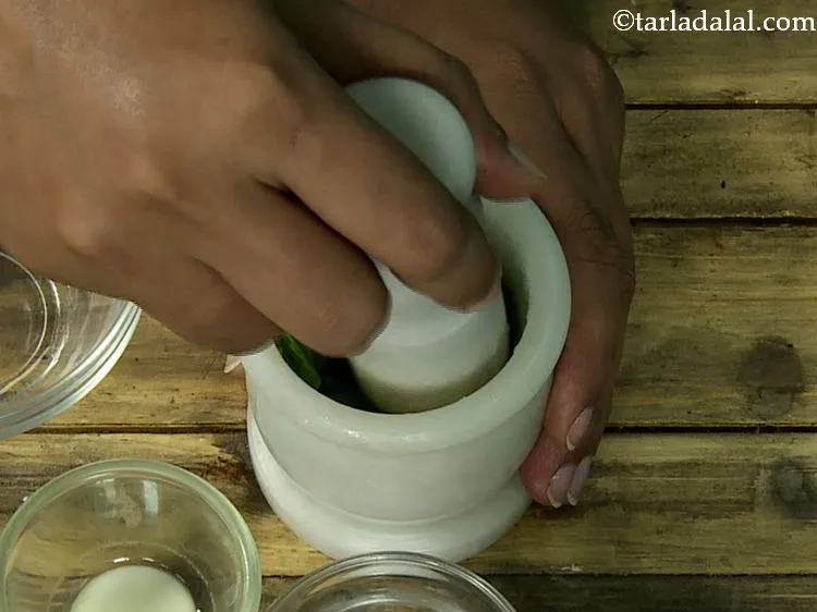 Step 11 – Lightly pound all the ingredients for at about 30 seconds. This helps to extract the …