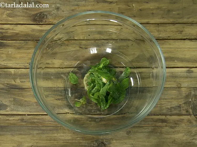 Step 12 – Take a deep bowl and transfer this prepared mixture of&nbsp;<strong>mint and ginger lemon drink recipe …