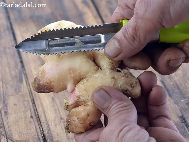 Step 4 – Take an inch of ginger, wash it and peel it with a knife. Ginger has …