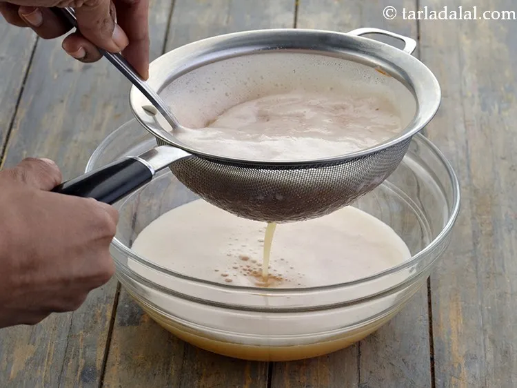 Step 6 – Strain the mixture using a strainer.
