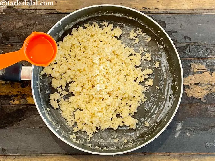 Step 10 – Keep aside to cool slightly. Mix gently and we see that we need to add …