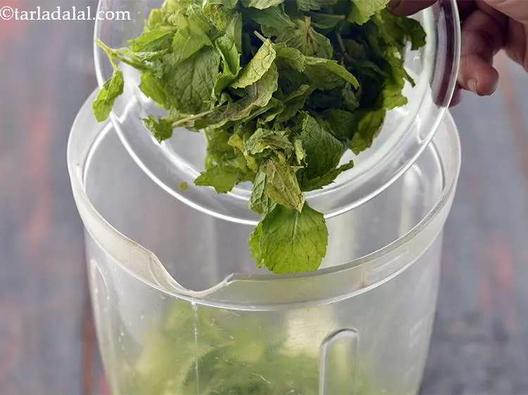 Step 12 – Add the mint leaves. Mint leaves would make the drink delicious.