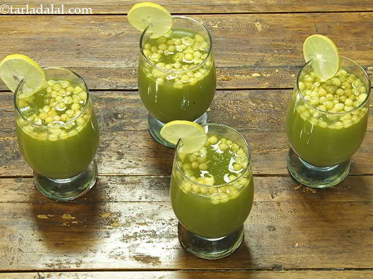 Step 19 – Garnish each glass of <strong>minty jaljeera | pudina jaljeera | how to make khatta meetha …