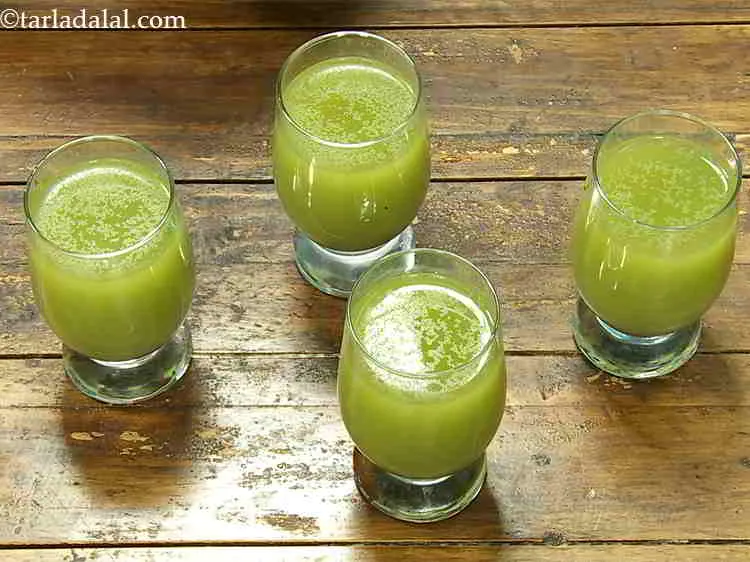 Step 18 – Pour equal quantities of the <strong>minty jaljeera | pudina jaljeera | how to make khatta …