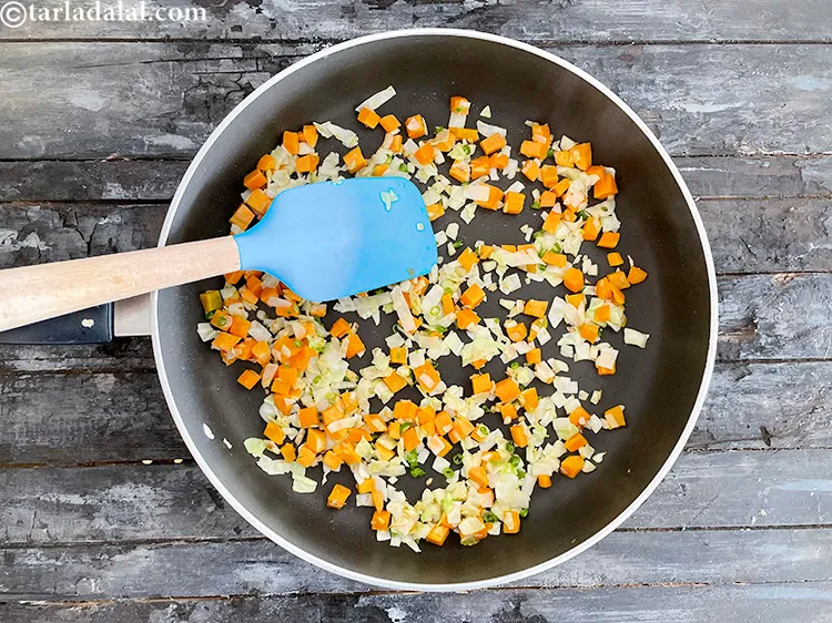 Step 20 – Saut&eacute; on a medium flame for 2 minutes.