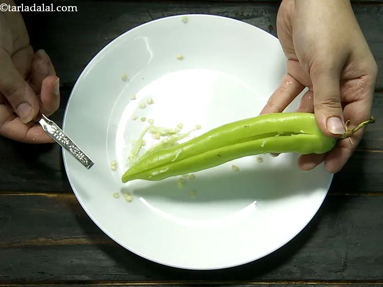 Step 18 – For shallow frying the chillies for&nbsp;<strong>mirchi ka salan | Hyderabadi mirchi ka salan | healthy …