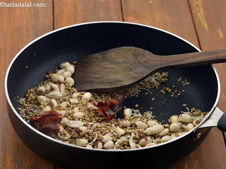 Step 12 – Combine all the ingredients and dry roast on a medium flame for 1 to 2 …