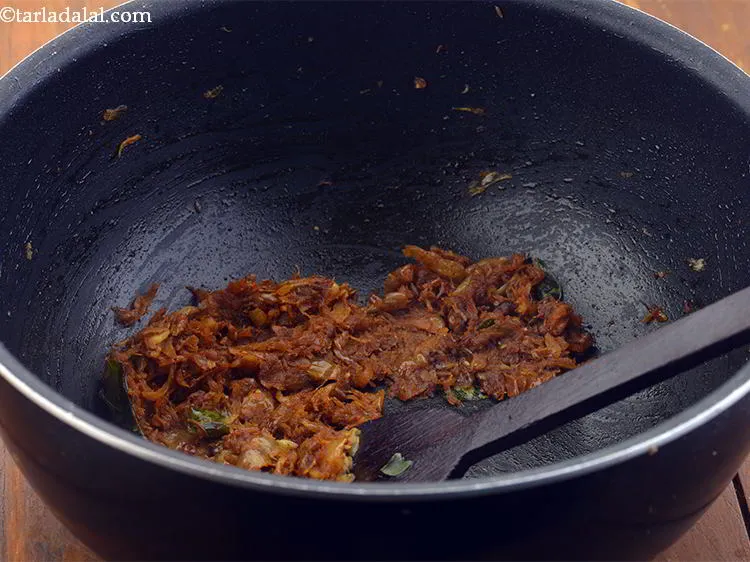 Step 27 – Mix well and saut&eacute; on a medium flame for 1 minute.