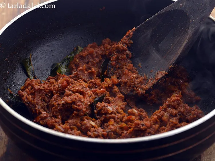 Step 27 – Mix well and cook on a medium flame for 3 minutes, while stirring occasionally.