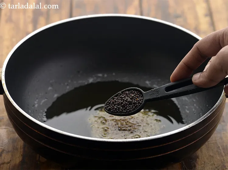 Step 14 – Add mustard seeds.