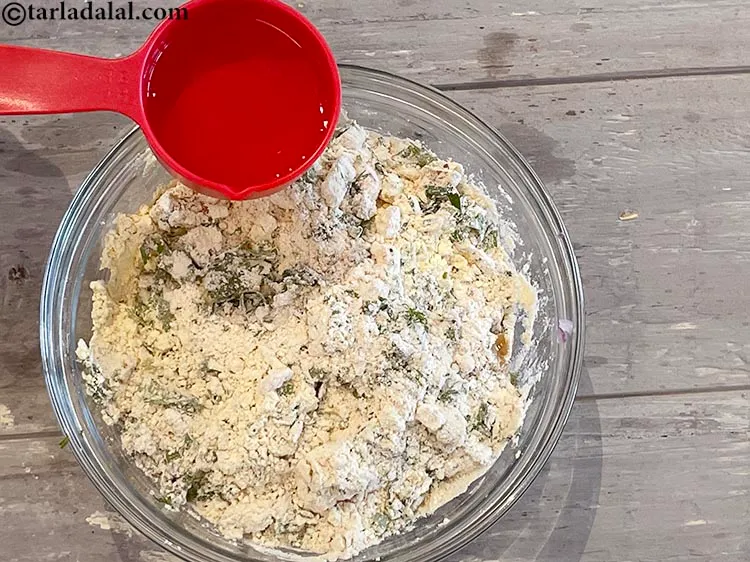 Step 11 – <meta charset="UTF-8" /> Add enough water to knead into a stiff dough.&nbsp;We have used 1/2&nbsp;cup …