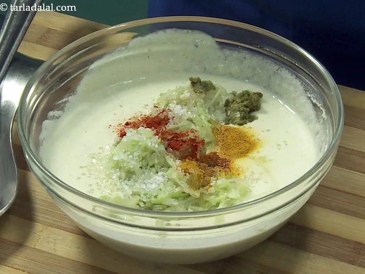 Step 20 – Add ginger-green chilli paste. We have used homemade adrak-mirch paste <a href="https://www.tarladalal.com/Ginger-Green-Chilli-Paste-33529r"><strong>Ginger Green Chilli Paste</strong></a>.