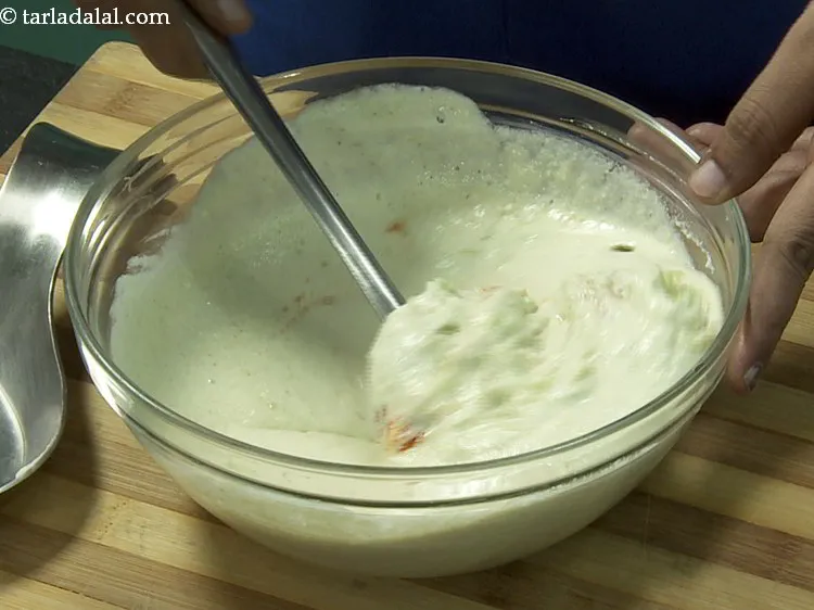 Step 22 – Mix well to prepare a thick batter. If it is runny, add 1-2 tablespoons of …