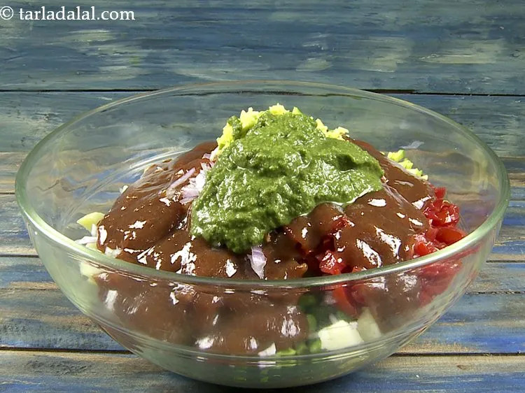 Step 35 – Add green chutney.