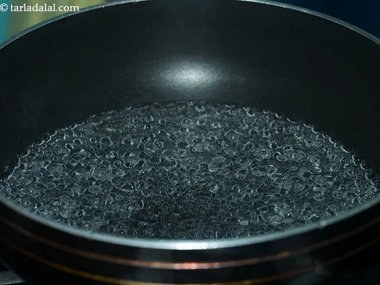 Step 17 – For boiling the moong sprouts, heat water in a saucepan. This is optional but boiling …