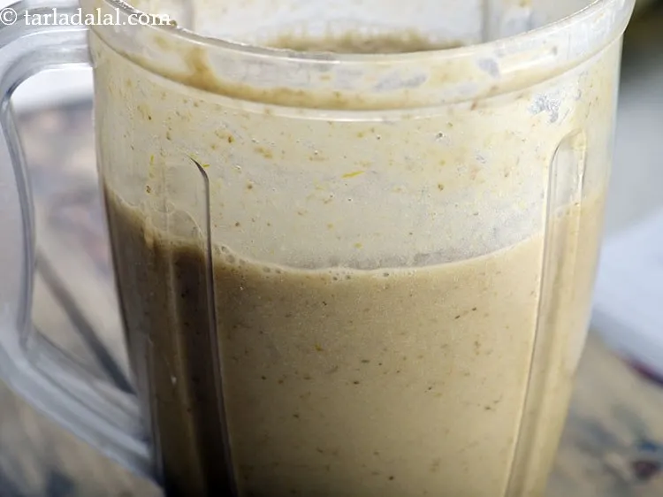 Step 9 – Cool and blend in a mixer till smooth using 2&frac12; cups of water.