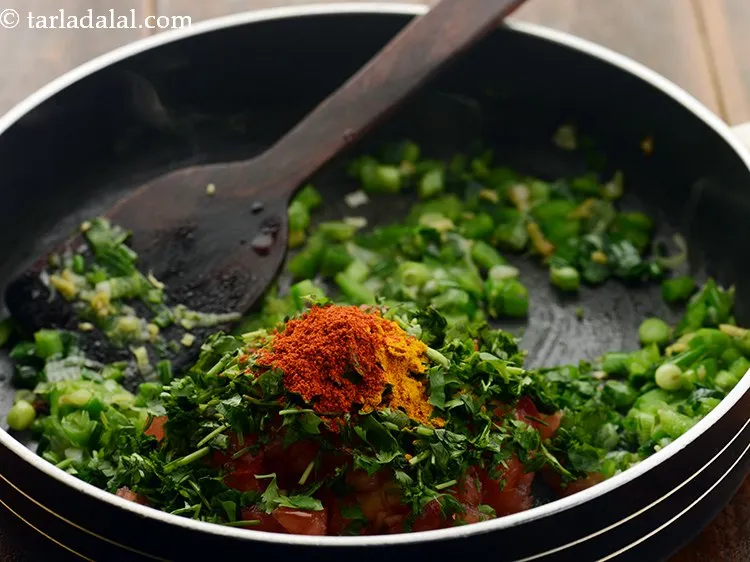 Step 21 – Add red chili powder.