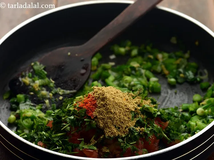 Step 22 – Add coriander powder.&nbsp;