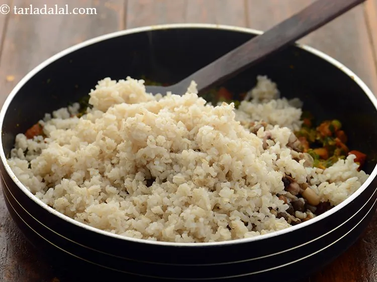 Step 25 – Add brown rice and salt.&nbsp;