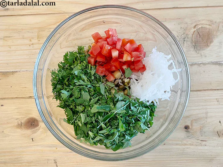 Step 14 – Add&nbsp;<meta charset="UTF-8" />1/4 cup&nbsp;finely&nbsp;<a href="glossary-chopped-fenugreek-811i">chopped fenugreek (methi)</a>&nbsp;leaves.&nbsp;Methi leaves are&nbsp;<a href="https://www.tarladalal.com/recipes-for-Healthy-Low-Calorie-Weight-Loss-383">low in calorie</a>,&nbsp;<a href="https://www.tarladalal.com/recipes-for-Antioxidant-Rich-1054">powerful antioxidant</a>&nbsp;and&nbsp;cures mouth …