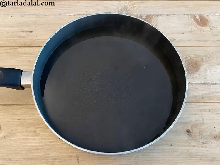 Step 3 – Heat water in a pan and bring to boiling point.