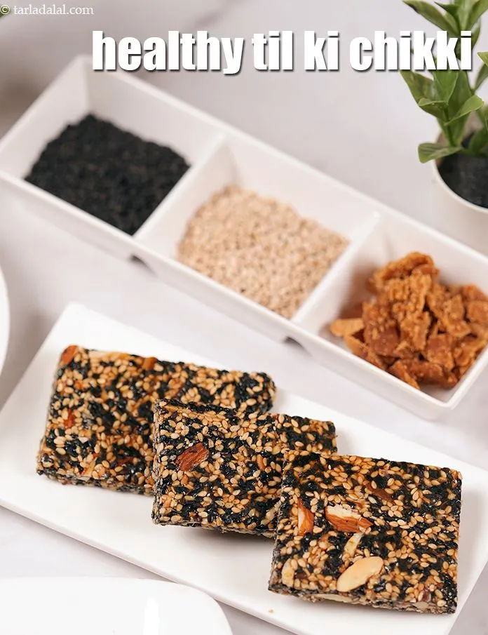 Step 22 – Serve <strong>mixed til chikki&nbsp;</strong>or store in an air-tight container at room temperature upto a week.