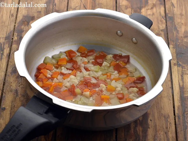 Step 40 – This is how the cooked mixture of <strong>Mixed Vegetable Soup for Infants and Toddlers</strong> will …