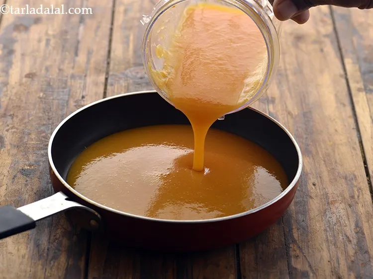 Step 43 – Transfer the blended mixture of <strong>Mixed Vegetable Soup for Babies and Toddlers</strong> into a broad …