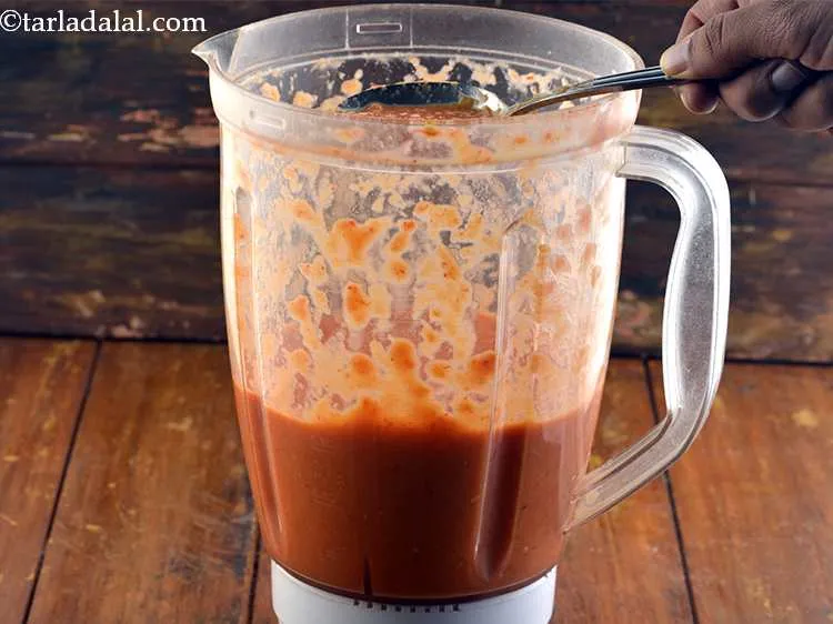 Step 11 – Blend in a mixer till smooth. Keep aside.